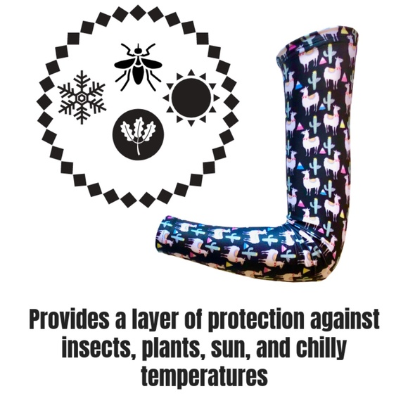 Llama Print Arm Sleeves /Arm Warmers /Sun Sleeve - Picture 7 of 9